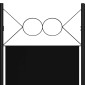 vidaXL Διαχωριστικό Δωματίου με 6 Πάνελ Μαύρο 240 x 180 εκ.