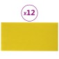 vidaXL Πάνελ Τοίχου 12 τεμ. Ανοιχτό Κίτρινα 60x30εκ. 2,16μ² Υφασμάτινα