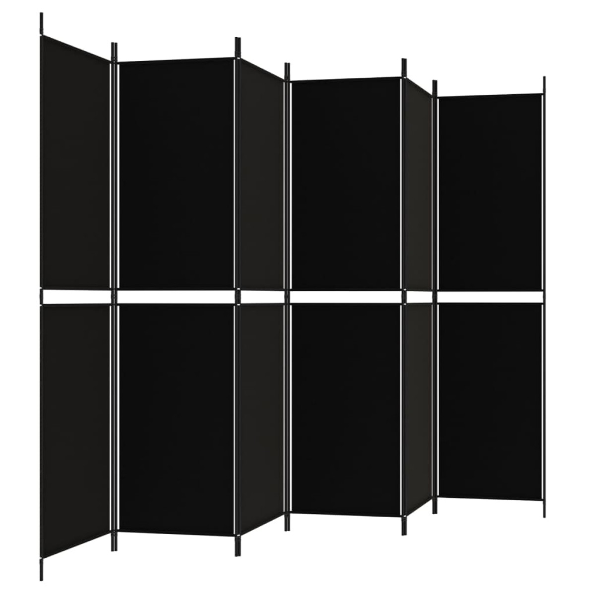 vidaXL Διαχωριστικό Δωματίου με 6 Πάνελ Μαύρο 300x200 εκ. από Ύφασμα