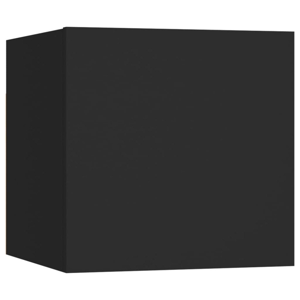 vidaXL Έπιπλο Τηλεόρασης Κρεμαστό Μαύρο 30,5x30x30 εκ. από Επεξ. Ξύλο